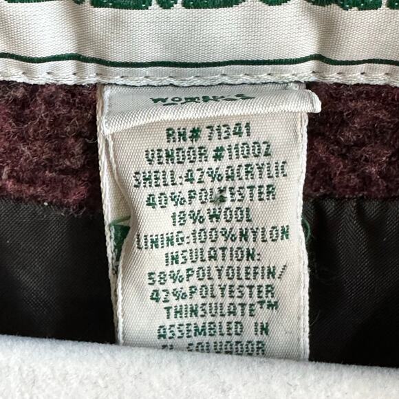 Vintage 80s LL Bean Peacoat Wool Blend Purple - Picture 8 of 8